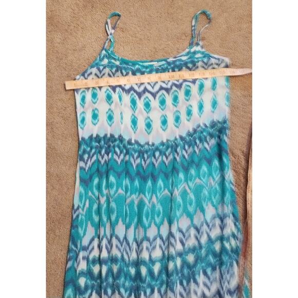 Mossimo Supply Co Women's Maxi Dress Turquoise/Blue Size M Adjustable Straps - Picture 6 of 7